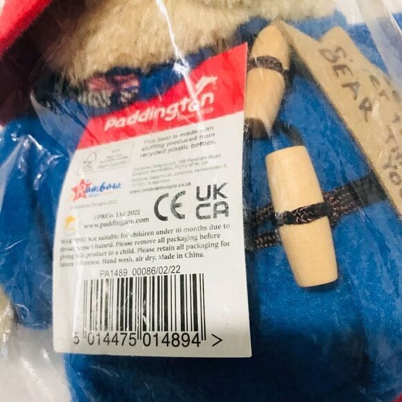 Paddington bear with hat, jacket, and rubber red boots Factory sealed.   A307 - Picture 2 of 5